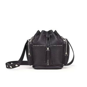 Fendi Bucket Mon Tresor Selleria Black Leather Bag